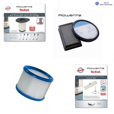 Filtros e embalagens de produtos para aspiradores Rowenta Tefal