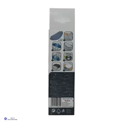 Embalagem de produto com instruções ilustradas em seis passos e código de barras