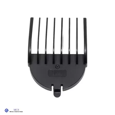 Pente preto de máquina de cortar cabelo com oito dentes