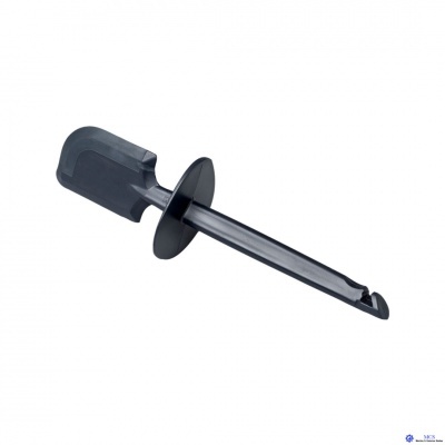 Calibrador de pneus preto com disco circular e design ergonômico