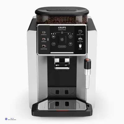 Máquina de café automática KRUPS PRESTIGIO preta e cinzenta com painel digital