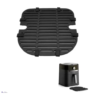 Grelha preta para fritadeira e fritadeira elétrica preta