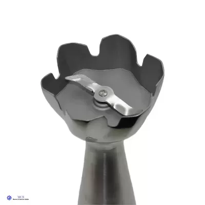 Cabeça metálica para robot de cozinha com lâminas afiadas e bordas recortadas