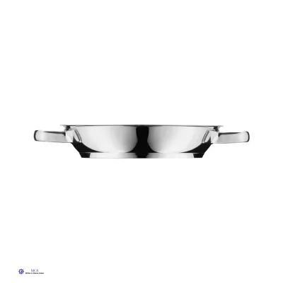 Frigideira baixa de inox com duas pegas