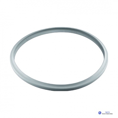 Anel metálico cinzento com acabamento mate