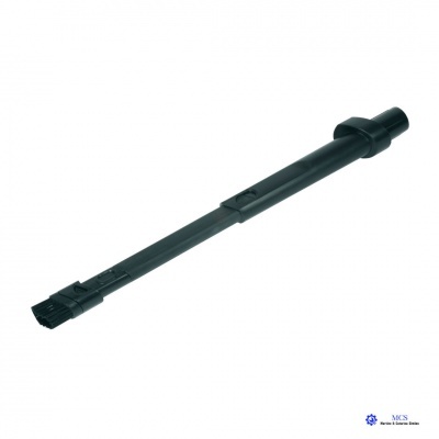 Escova preta de aspiração com cerdas na ponta e corpo tubular