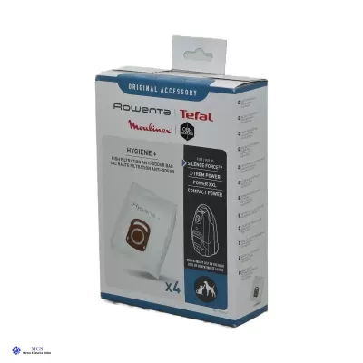 Embalagem de sacos para aspirador Rowenta Tefal Hygiene+, 4 unidades
