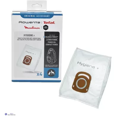 Pacote e saco de aspirador de pó Hygiene + Branco com detalhe castanho e cinza