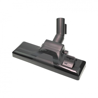 Cabeça de aspirador preta em plástico com botão deslizante