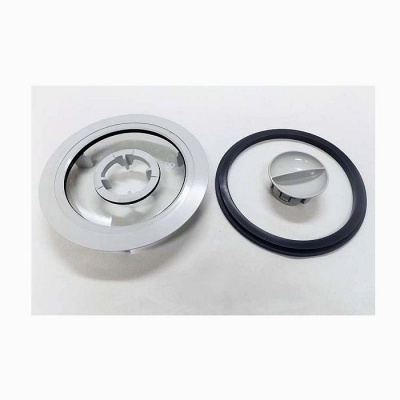 Conjunto de tampas redondas para sifão em metal e plástico com anel de borracha