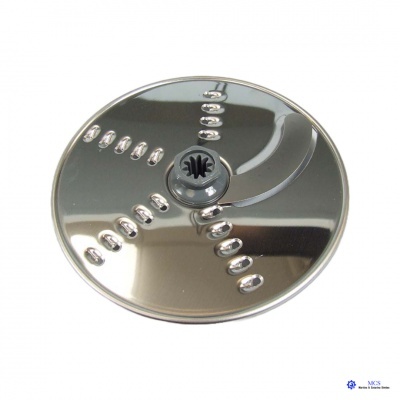 Disco de lâmina em aço inoxidável com orifícios e fenda curva