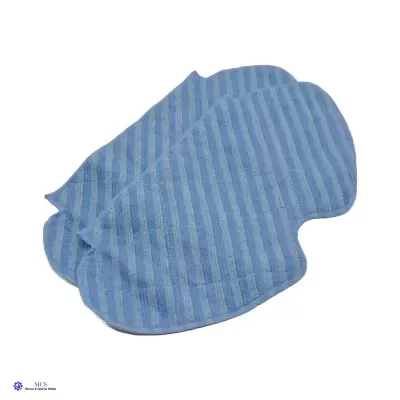 Par de luvas azuis com riscas