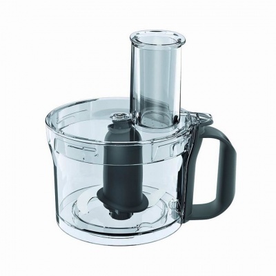 Recipiente transparente para robot de cozinha com pega preta