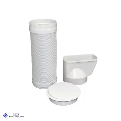 Conjunto de componentes brancos para ventilação