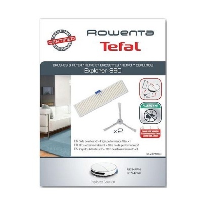 Embalagem de filtro e escovas para aspirador robot Rowenta Tefal Explorer S60