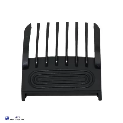 Pente guia de corte preto para máquina de barbear com oito dentes largos