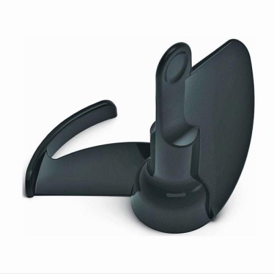 Suporte preto para smartphone ou tablet com base redonda