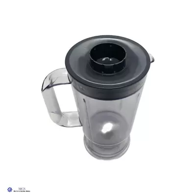 Copo liquidificador transparente com tampa e pega preta