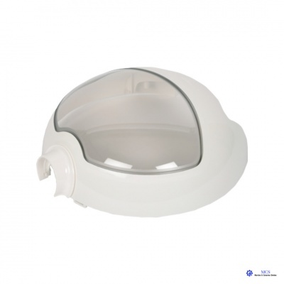 Capacete de proteção branco com viseira transparente
