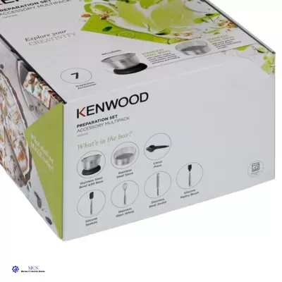 Caixa KENWOOD conjunto de preparação com acessórios em aço inoxidável e silicone