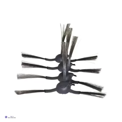 Conjunto de quatro escovas laterais pretas para robô aspirador