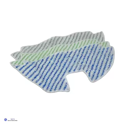 Panose microfibra para limpeza em três cores: cinza, verde e azul.