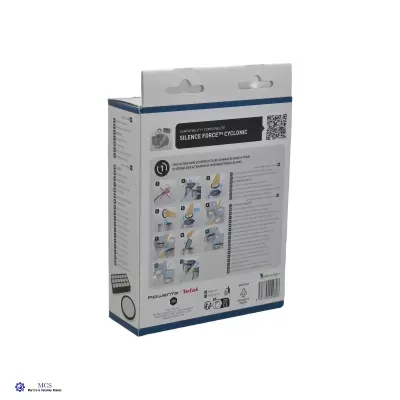 Embalagem de produto Silence Force Cyclonic com instruções e logótipos