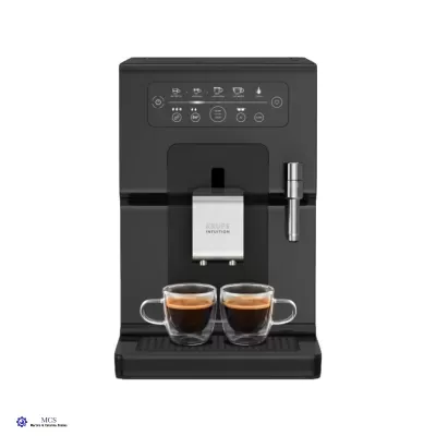 Máquina de café expresso KRUPS Intuition com duas chávenas de café