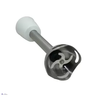 Acessório de liquidificador com lâmina metálica e suporte de plástico branco