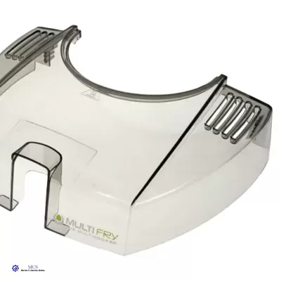 Tampa transparente de plástico para multicooker com texto MULTIFRY