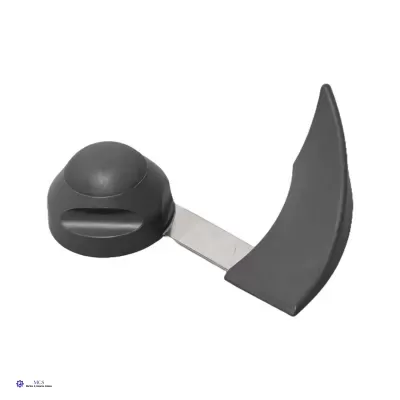 Cortador de pizza com lâmina metálica e cabo preto