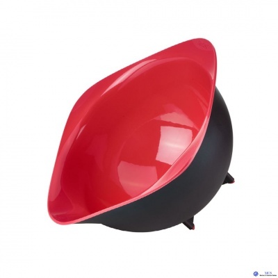 Recipiente de plástico para mistura vermelho e preto