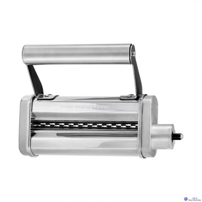 Moinho manual de massa de metal prateado com manípulo e lâminas