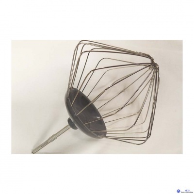 Batedor de arame metálico inoxidável para batedeira com suporte plástico preto