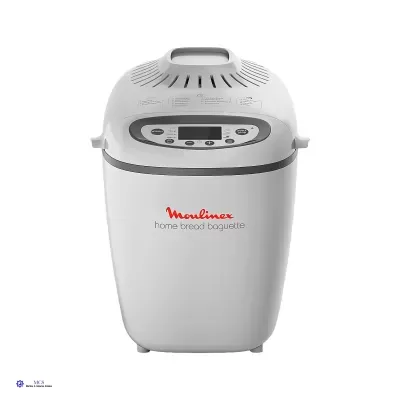 Máquina de fazer pão branca com painel digital da marca Moulinex