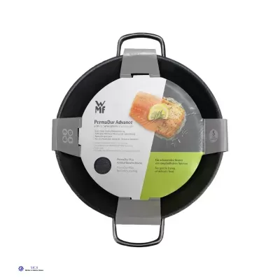 Caçarola WMF PermaDur Advance antiaderente preto com alças metálicas