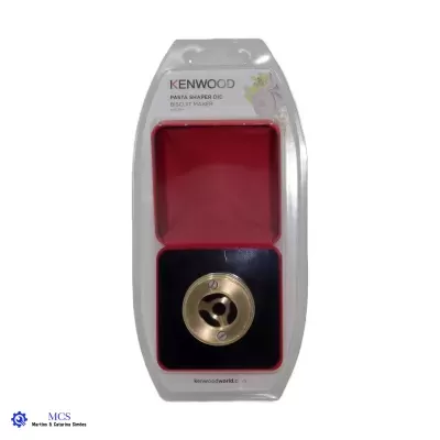 Acessório Kenwood Pasta Shaper Disc em embalagem transparente com disco metálico dourado