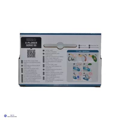 Embalagem do produto X-PLORER SERIE 50 com instruções e avisos