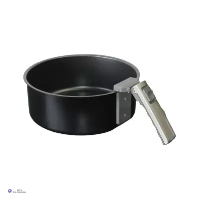 Panela preta com punho destacável cinza