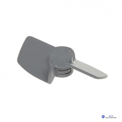 Pá rotativa cinzenta de plástico com base circular