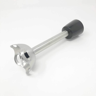 Varinha misturadora de aço inoxidável com cabo preto