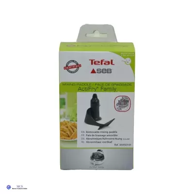 Caixa de pá de mistura removível Tefal ActiFry Family em fundo branco e verde