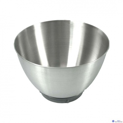 Taça grande inoxidável com base preta antiderrapante