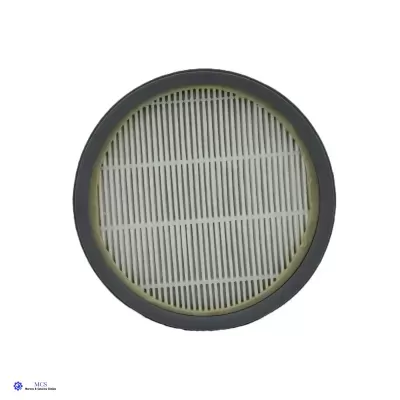 Filtro redondo preto com grelha branca interior