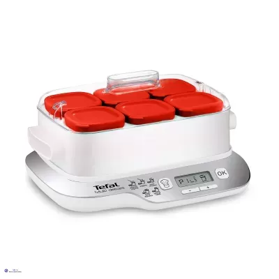 Iogurteira elétrica Tefal Multi Delices branca com seis frascos vermelhos