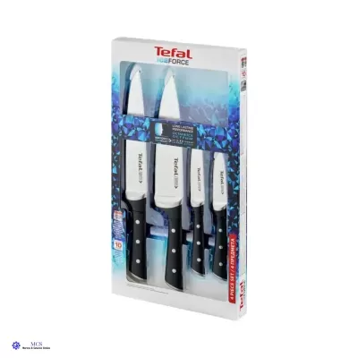 Conjunto de quatro facas Tefal ICE FORCE em caixa com design azul