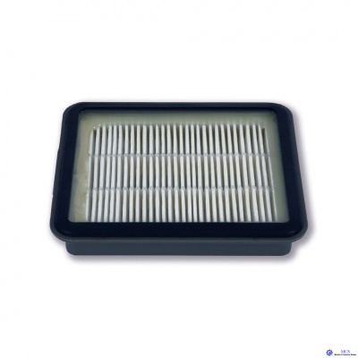 Filtro retangular para motor com moldura preta e elemento filtrante branco