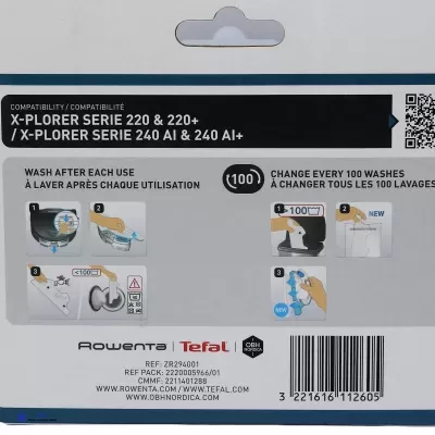 Embalagem para cabeças de escova elétrica X-PLORER com instruções e marcas