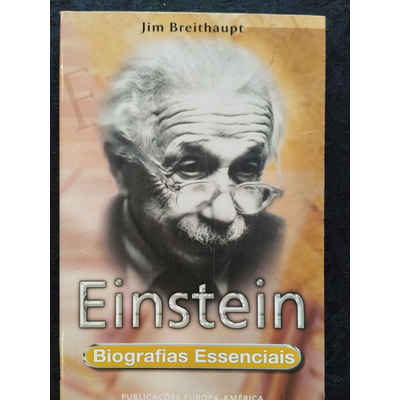 Capa do livro Einstein Biografias Essenciais com fotografia de Albert Einstein