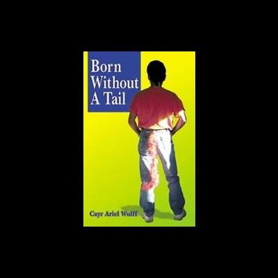 Capa de livro Born Without A Tail com figura humana de costas